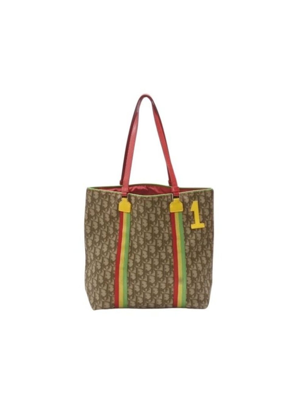 Dior Rasta Line Trotter Tote Bag Beige